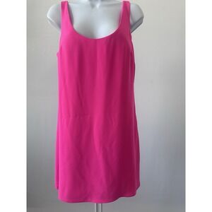 Amanda Uprichard Sz: S Bright Neon Pink Sleeveless Shift Mini Dress (b54)